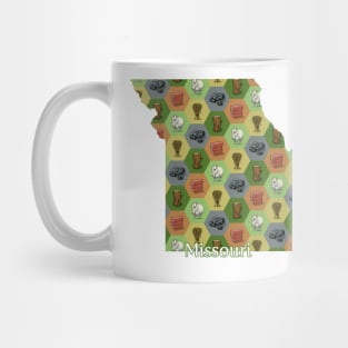 Missouri State Map Board Games Mug